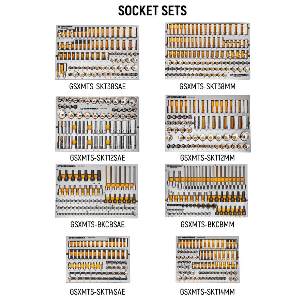 Gearwrench 1268 Piece MEGAMOD Mechanics Tool Set w/ Premium Modular Foam Trays & Tool Storage MEGAMOD1268