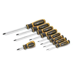 Gearwrench 9 Piece Phillips Dual Material Screwdriver Set w/ Foam Storage Tray GWMSSCRPH