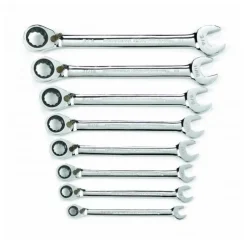 GearWrench 8 Piece Reversible Combination Ratcheting Wrench Set SAE 9533N