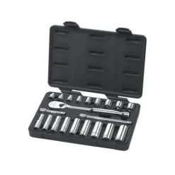 Gearwrench 21 Piece SAE Standard & Deep Socket Set - 3/8 Drive 80557