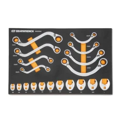 Gearwrench 19 Piece Specialty Ratcheting SAE Wrench Set w/ Foam Storage Tray GWMSSRWSAE