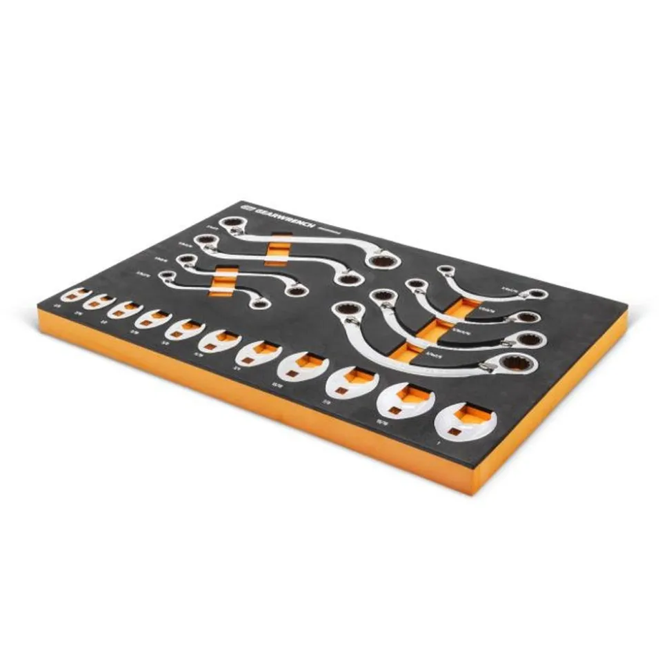 Gearwrench 19 Piece Specialty Ratcheting SAE Wrench Set w/ Foam Storage Tray GWMSSRWSAE
