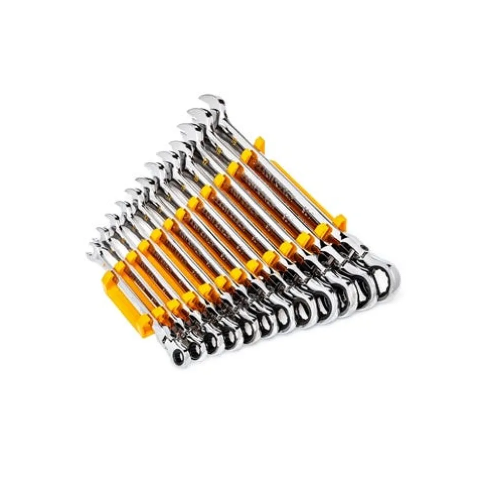Gearwrench 12 Piece 90-Tooth 12 Point Flex Head Ratcheting Combination Metric Wrench Set 86727