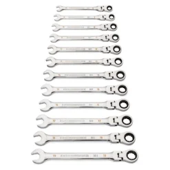 Gearwrench 12 Piece 90-Tooth 12 Point Flex Head Ratcheting Combination Metric Wrench Set 86727