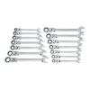 Gearwrench 14 Piece 72-Tooth 12 Point Flex Head Ratcheting Combination SAE/Metric Wrench Set 85141