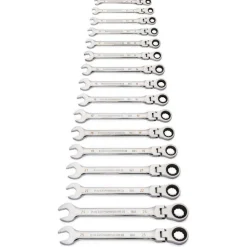 Gearwrench 16 Piece 90-Tooth 12 Point Flex Head Ratcheting Combination Metric Wrench Set 86728