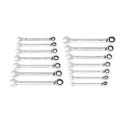 Gearwrench 14 Piece 90-Tooth 12 Point SAE Reversible Ratcheting Wrench Set 86660