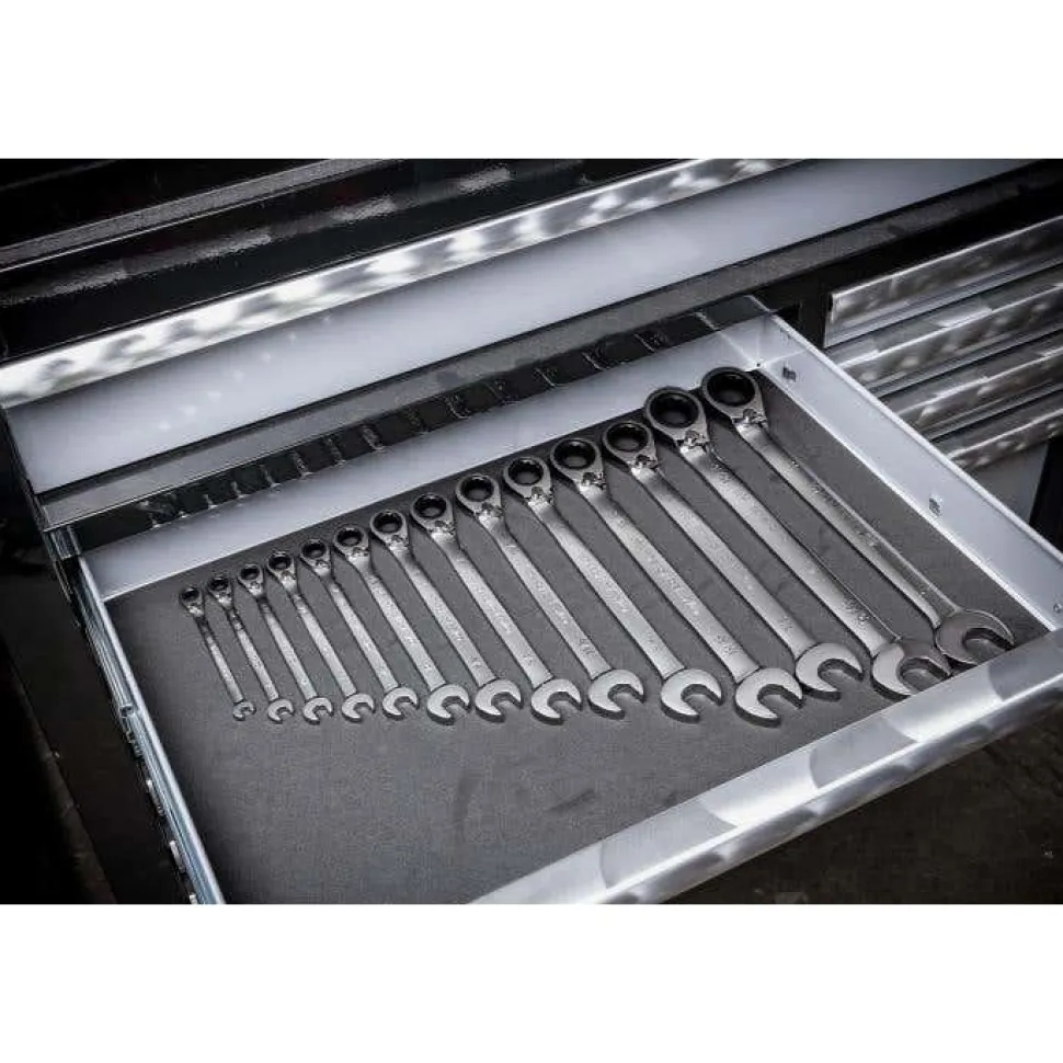 Gearwrench 14 Piece 90-Tooth 12 Point SAE Reversible Ratcheting Wrench Set 86660