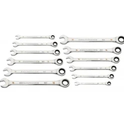 Gearwrench 12 Piece 90-Tooth 12 Point Metric Combination Ratcheting Wrench Set 86927
