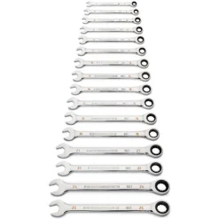 Gearwrench 16 Piece 90-Tooth 12 Point Metric Combination Ratcheting Wrench Set 86928