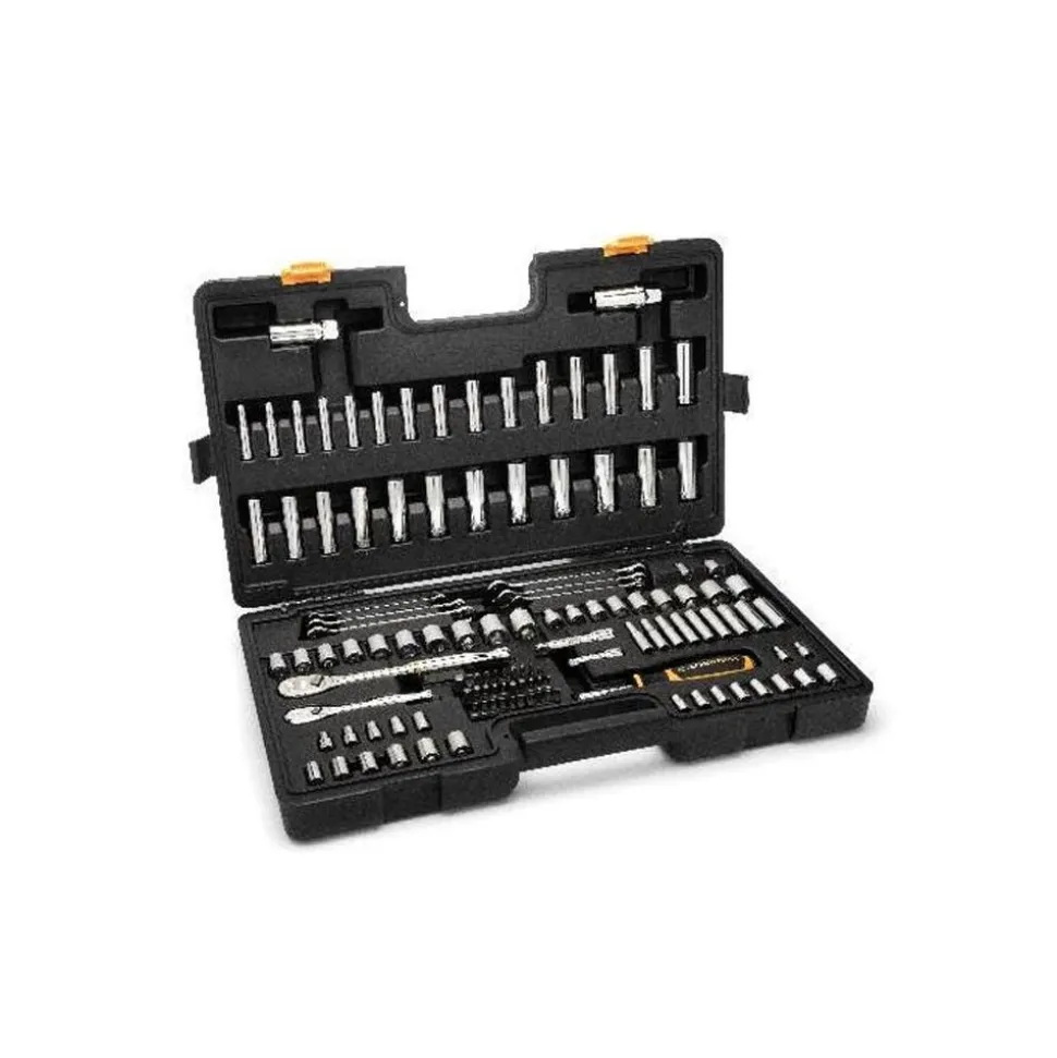 Gearwrench Tools 121 Piece 1/4" & 3/8” Drive 90T SAE/MM Mechanics Hand Tool Set GW90SCBMTS