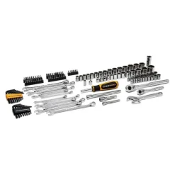 Gearwrench Tools 121 Piece 1/4” & 3/8” Drive 72-Tooth SAE/MM Mechanics Hand Tool Set GW72SCBMTS