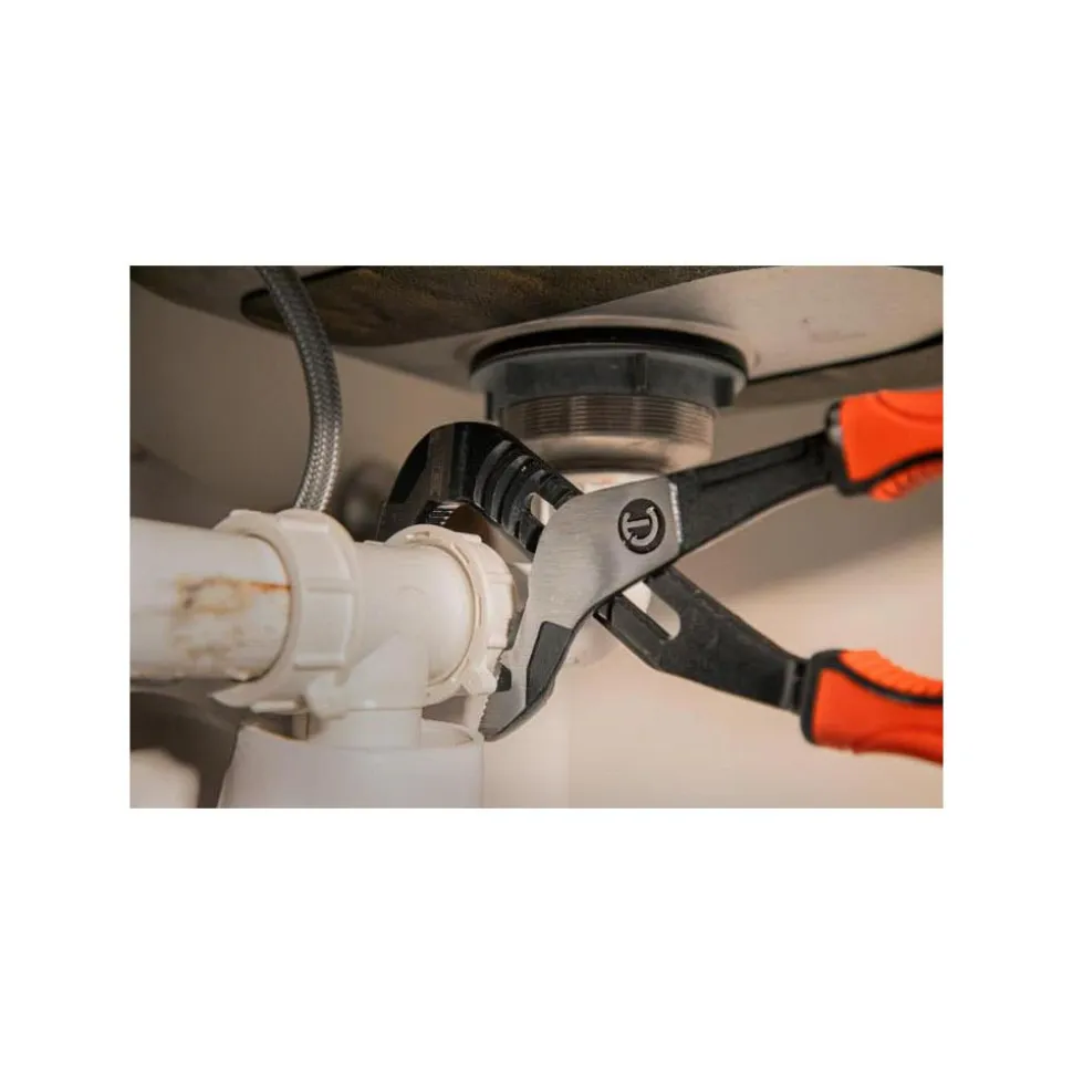 Gearwrench Tools 12" Z2 K9™ Straight Jaw Tongue and Groove Plier with Dual Material Rawhide Handle RTZ212CGR