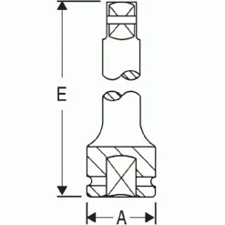 Grey Pneumatic 1" Drive 7" Length Pin Hole Extension 4007E