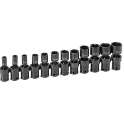 Grey Pneumatic 1/2" Drive Standard Length Impact Set (Metric) 1326M