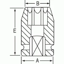 Grey Pneumatic 3/8" Drive x E16 Star Standard Impact Socket 1116ET