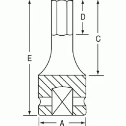 Grey Pneumatic 1/2" Drive x 5/16" 6" Length 29106F