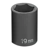 Grey Pneumatic 1/2" Drive x 19mm Standard Impact Socket 2019M