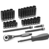 Grey Pneumatic 59 Piece 1/4 "Drive DUO-SOCKET 6-Point Standard & Deep Length Socket Set (SAE & Metric) 89653CRD