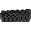 Grey Pneumatic 20 Piece 1" Drive 6-Point Deep Length Impact Socket Set (Metric) 9020MD
