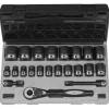 Grey Pneumatic 22 Piece 1/2" Drive 6-Point Standard DUO-Socket Set (SAE) 82622