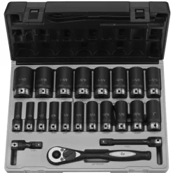 Grey Pneumatic 27 Piece 3/8" Drive 6-Point Standard & Deep Length DUO-Socket Set (SAE) 81627RD