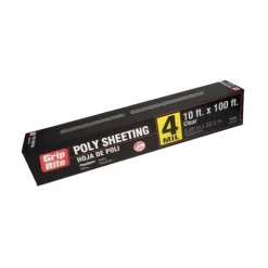 Grip Rite 10' x 100' 4mil Clear Poly Sheeting 410100C
