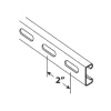 G-Strut Channel 134 Series 13/16" x 1-5/8" (JR) 10' Length, 14 Gauge, Galvanized, Oval Slot, G134OS1