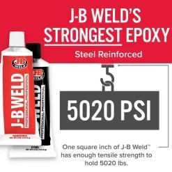 J-B Weld Cold Weld Two-Part Epoxy (Repair Metal, Fiberglass, Plastic) Pro Size 10 oz 8281