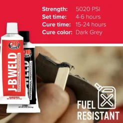 J-B Weld Cold Weld Two-Part Epoxy (Repair Metal, Fiberglass, Plastic) Pro Size 10 oz 8281