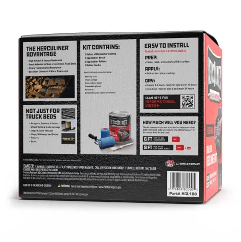 J-B Weld Herculiner "Original" Truck Bed Liner 1-Gallon Roll-On Kit HCL1B8