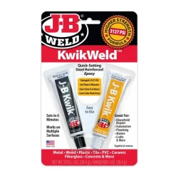 J-B Weld KwikWeld Cold Weld Two-Part Epoxy (Repair Metal, Fiberglass, Plastic) - 2 oz 8276