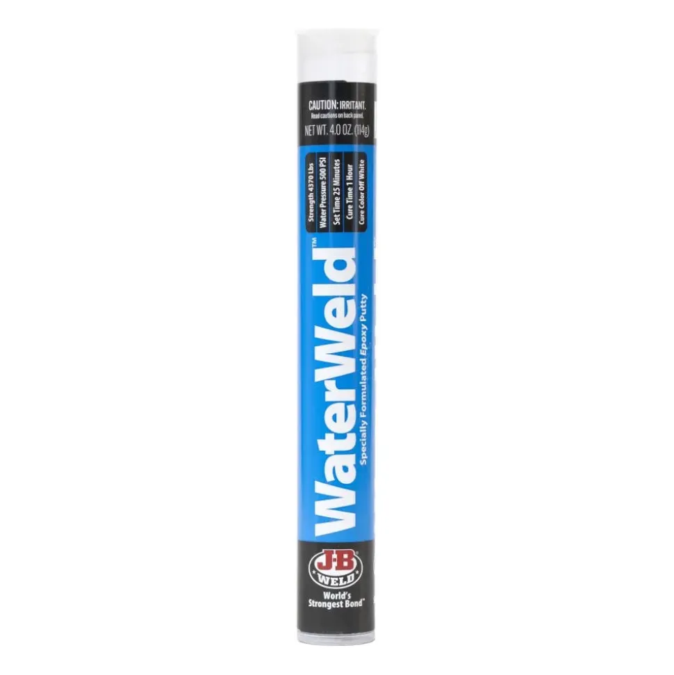 J-B Weld WaterWeld Epoxy Putty Repair Plastic, Fiberglass, Metal - 4 oz 8278U