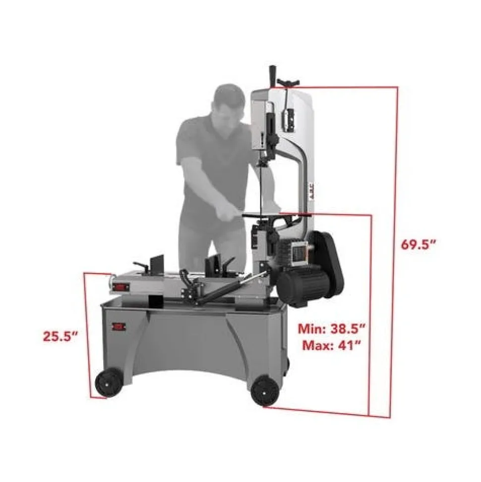 JET Metalworking HVBS-712 7" x 12" Horizontal / Vertical Bandsaw 414559