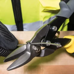 Klein Aviation Snips with Wire Cutter, Straight 1202S