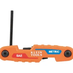 Klein Compact Folding Hex Key Set, 12-Key, SAE, Metric Sizes 70590