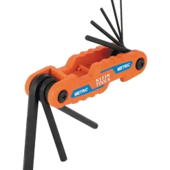 Klein Compact Folding Hex Key Set, 8-Key, Metric Sizes 70540M