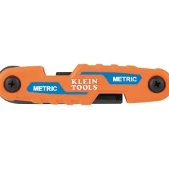 Klein Compact Folding Hex Key Set, 8-Key, Metric Sizes 70540M