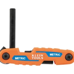 Klein Compact Folding Hex Key Set, 8-Key, Metric Sizes 70540M