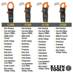Klein Digital Clamp Meter, AC Auto-Ranging 400 Amp with Temp CL220