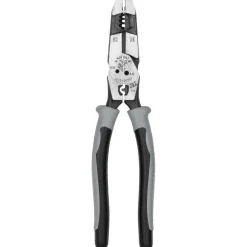 Klein Hybrid Pliers with Crimper, Fish Tape Puller and Wire Stripper J2159CRTP