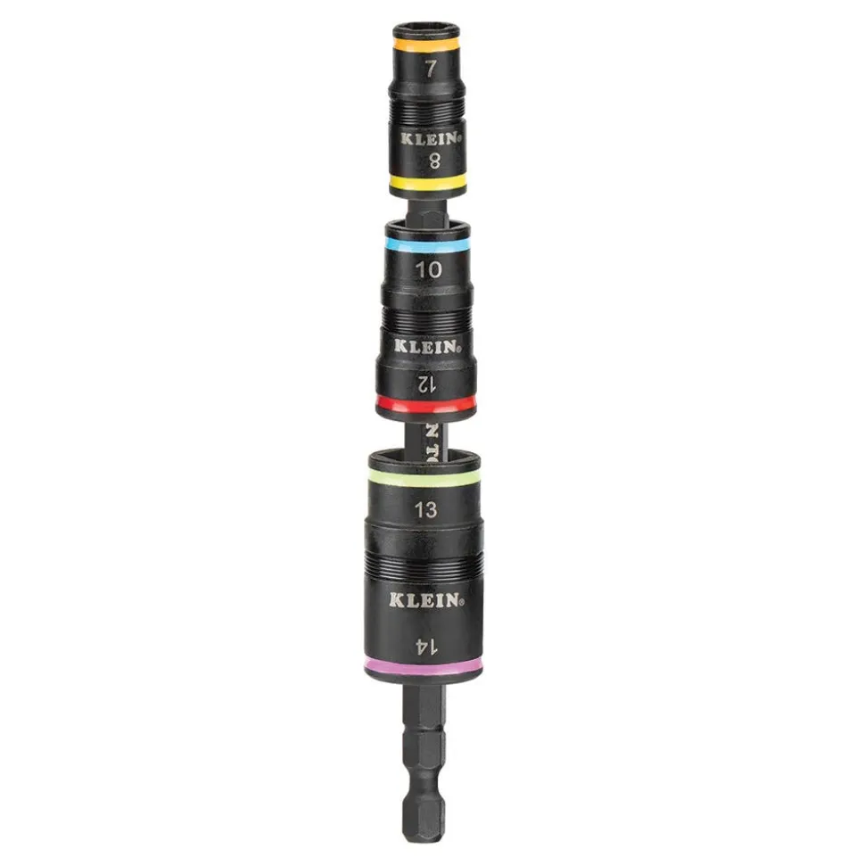 Klein 6-in-1 Impact Rated Flip Socket Set, Metric 32933M