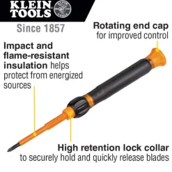 Klein 8-in-1 Insulated Precision Screwdriver Set 32584INSR