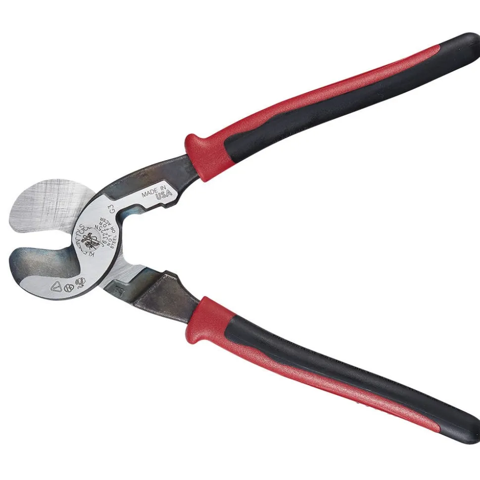 Klein Journeyman High Leverage Cable Cutter with Stripping J63225N