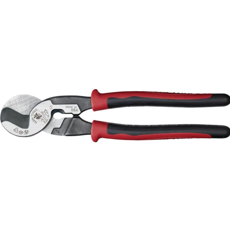 Klein Journeyman High Leverage Cable Cutter with Stripping J63225N