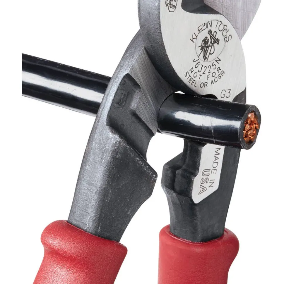Klein Journeyman High Leverage Cable Cutter with Stripping J63225N