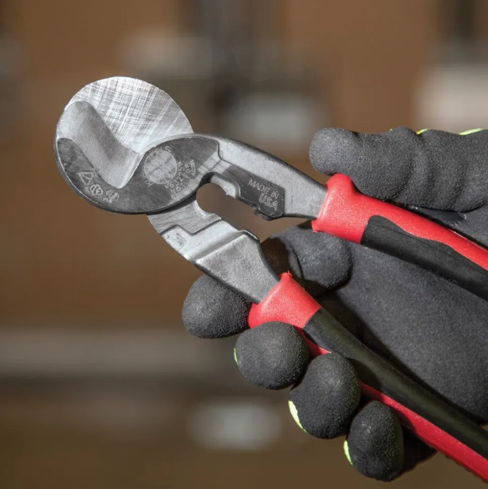 Klein Journeyman High Leverage Cable Cutter with Stripping J63225N