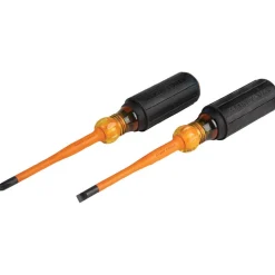 Klein 2 Piece Insulated Screwdriver Set - Slim-Tip Phillips and Cabinet Tips 33732INS