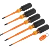Klein 6-Piece Slim-Tip 1000V Insulated Screwdriver Set 33736INS