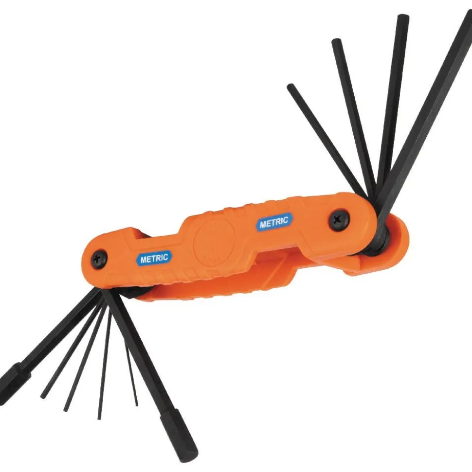 Klein Pro Folding Hex Key Set, 10-Key, Metric Sizes 70550M